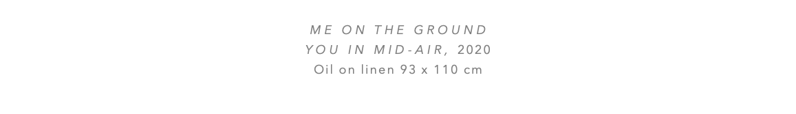  Me on the ground you in mid-air, 2020 Oil on linen 93 x 110 cm 