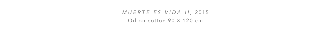  Muerte es vida II, 2015 Oil on cotton 90 x 120 cm 